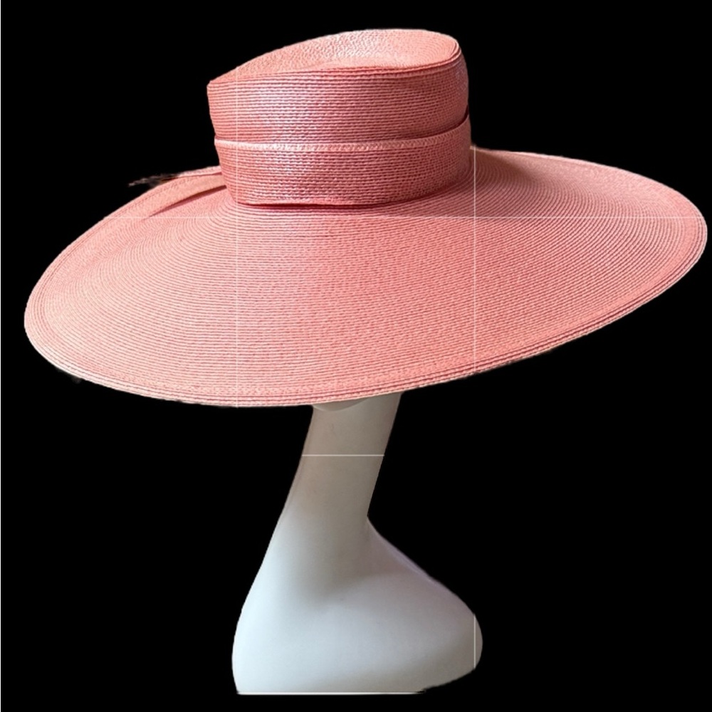 Frank Olive wide brim hat.  Boater hat.  Just gorgeous. 6” wide brim.